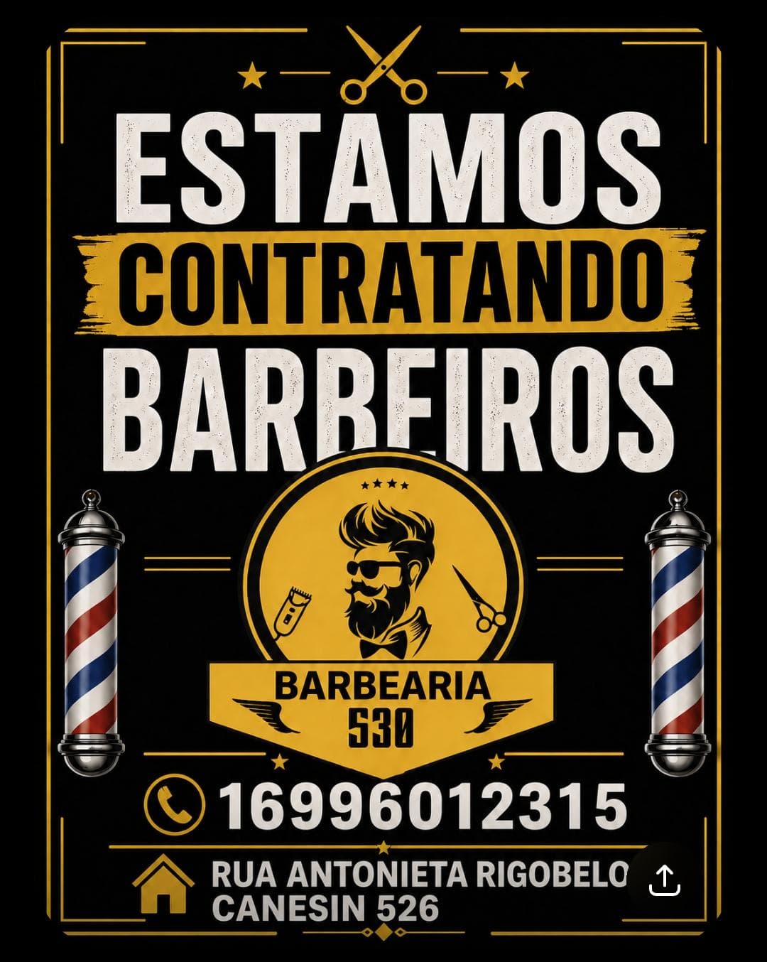 Estamos contratando barbeiros